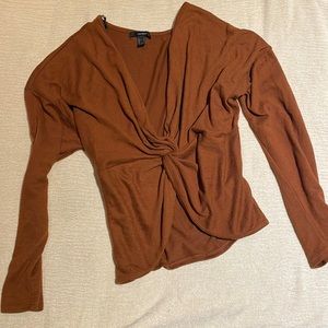 Knot front sweater